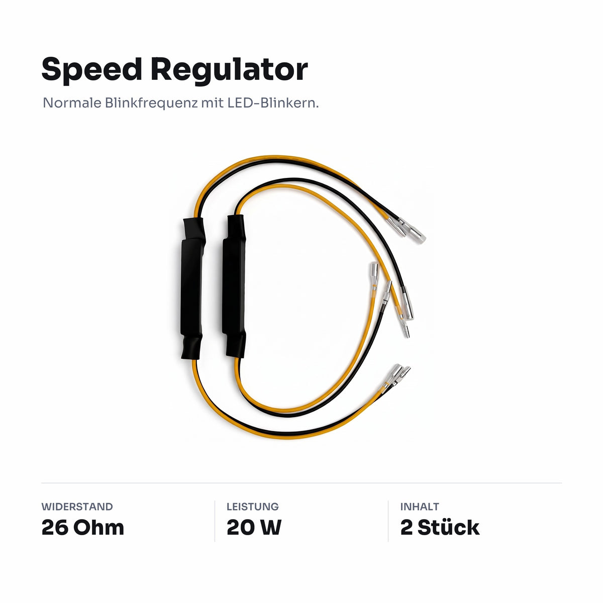 Speed Regulator gelb, 26 Ohm, 20 W, 2 Stück