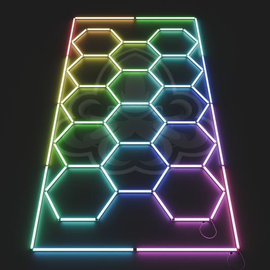 Hexagon LED System 22er mit Rahmen RGB