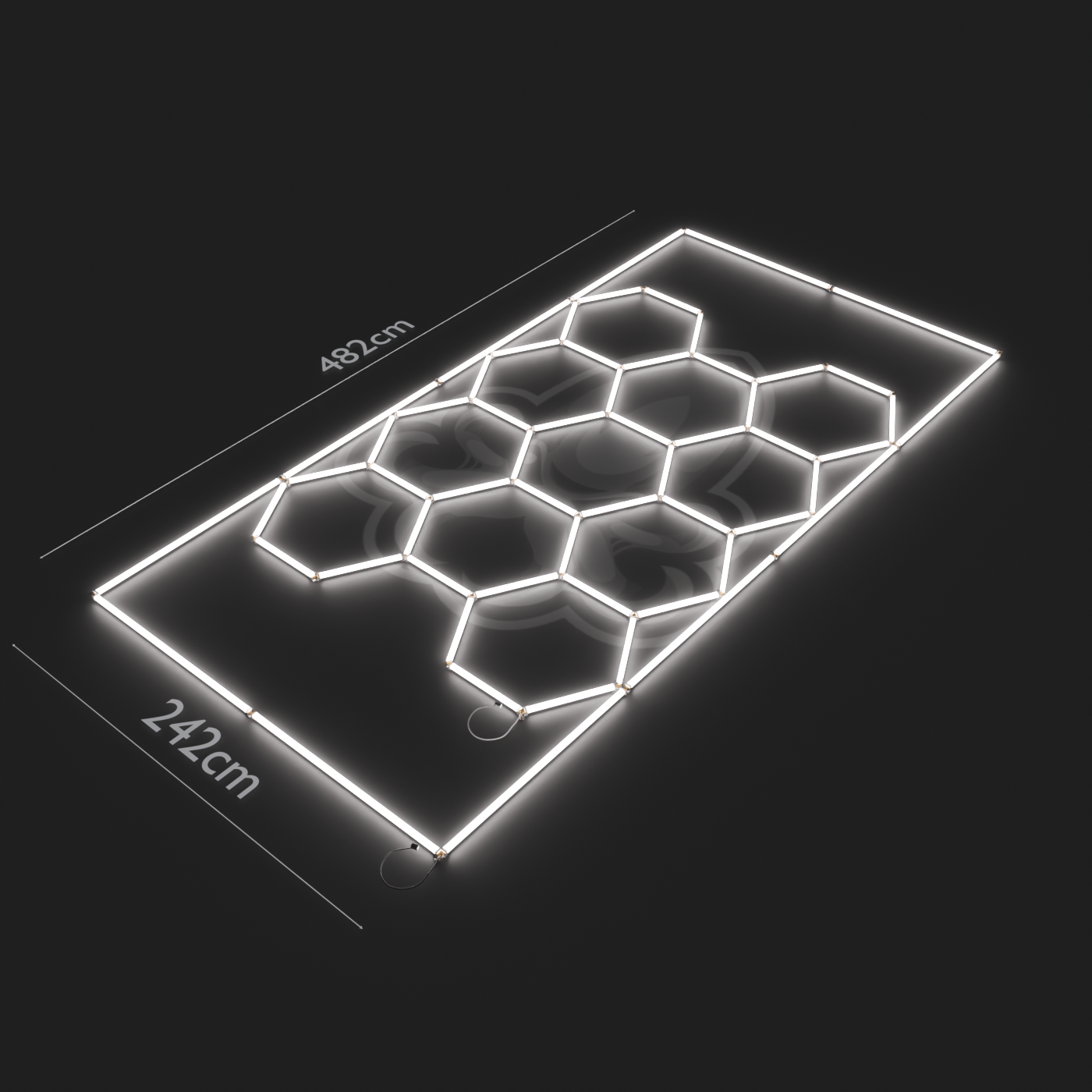 Hexagon LED System 15er mit Rahmen