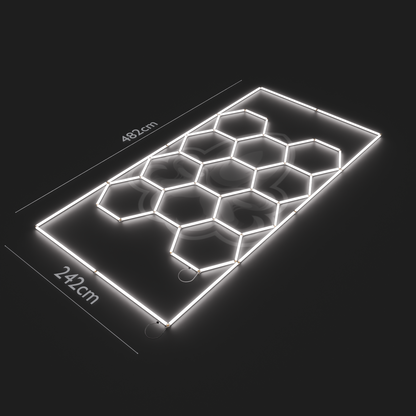 Hexagon LED System 15er mit Rahmen