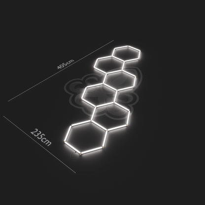 Hexagon LED System Treppe