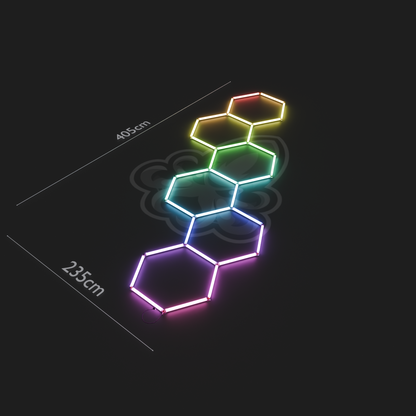 Hexagon LED System Treppe RGB